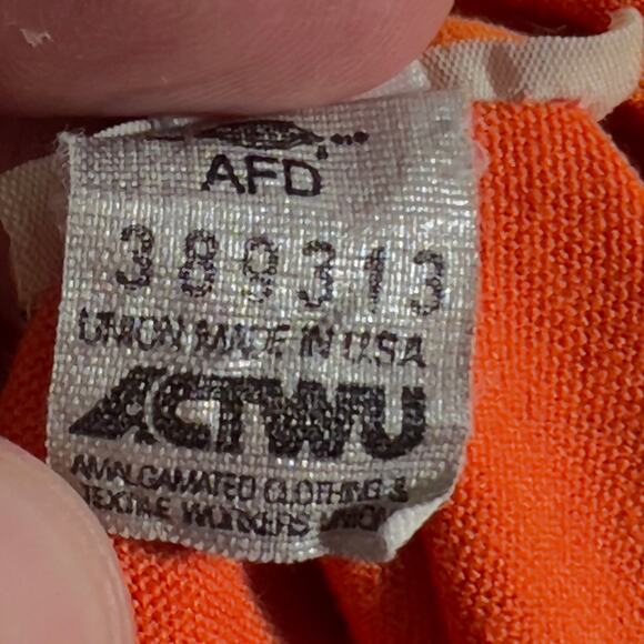 Tyndale FR Full Zip / Snap Cover Shirt Men L Safety Orange Union Made USA Smock - Picture 6 of 14